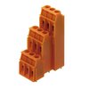 Weidmuller Weidmuller Pcb Terminal, 5, 08 Mm, No. Of Poles: 9, 90°, Solder Pin Length: 3, 2 Mm, Tinned, Orange,  1596320000